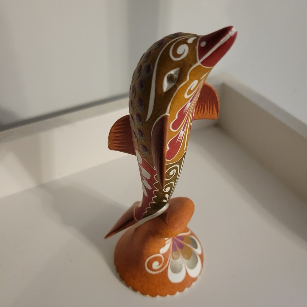 MĀORI INSPIRED TATTOO DESIGN WOOD HANDMADE DOLPHIN.